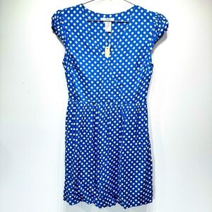 Esley Blue & White Polka Dot Mini Dress from ModCloth Summer Party Lightweight